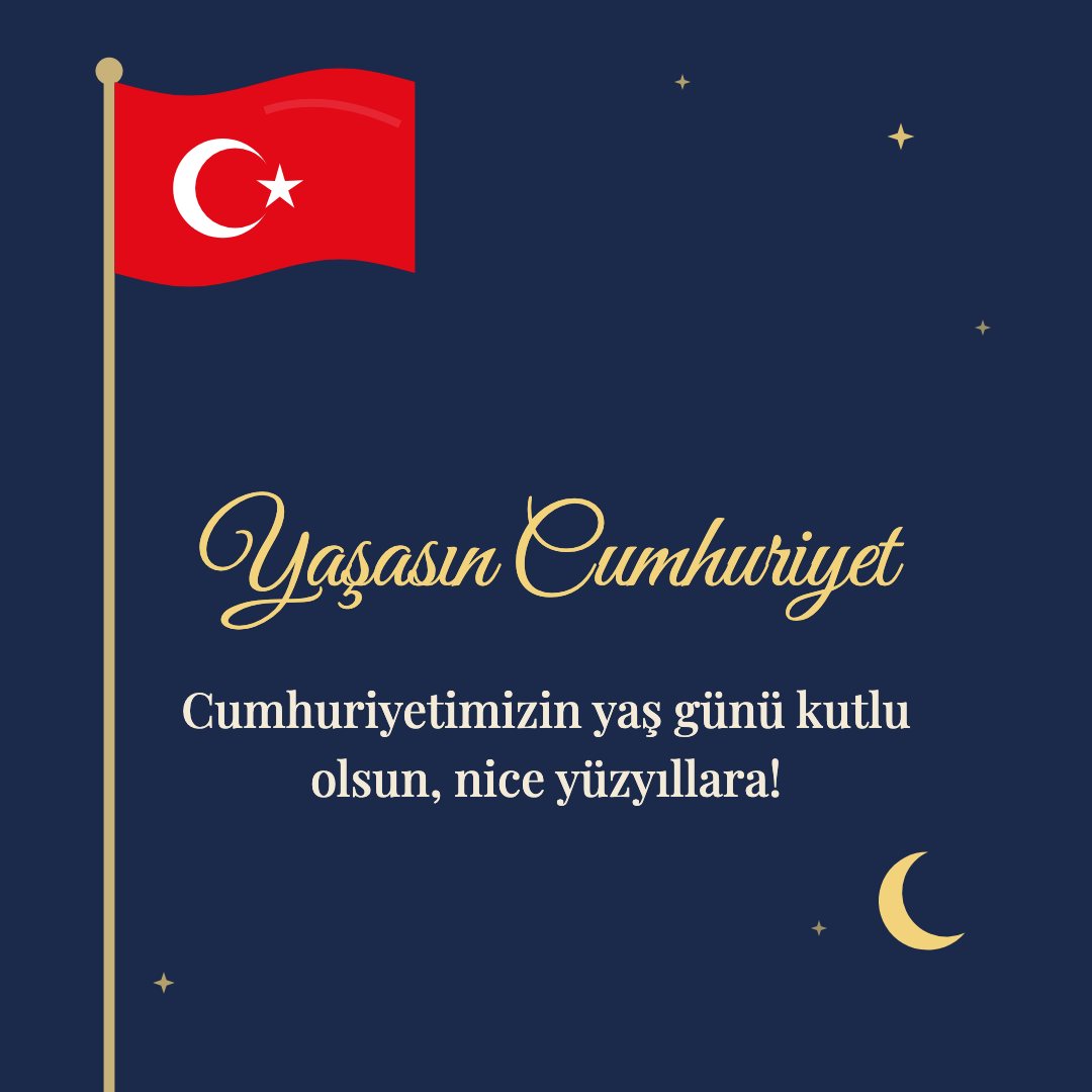 Yaşasın Cumhuriyet resimli kart: Cumhuriyetimizin yaş günü kutlu olsun, nice yüzyıllara!