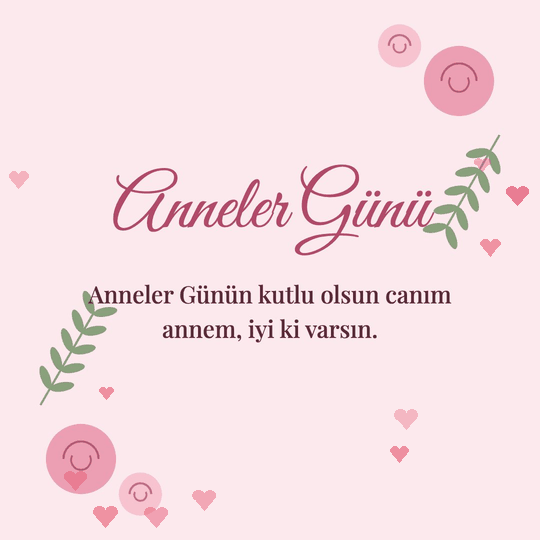 Anneler Günü hareketli (GIF) kart: Anneler Günün kutlu olsun canım annem, iyi ki varsın.