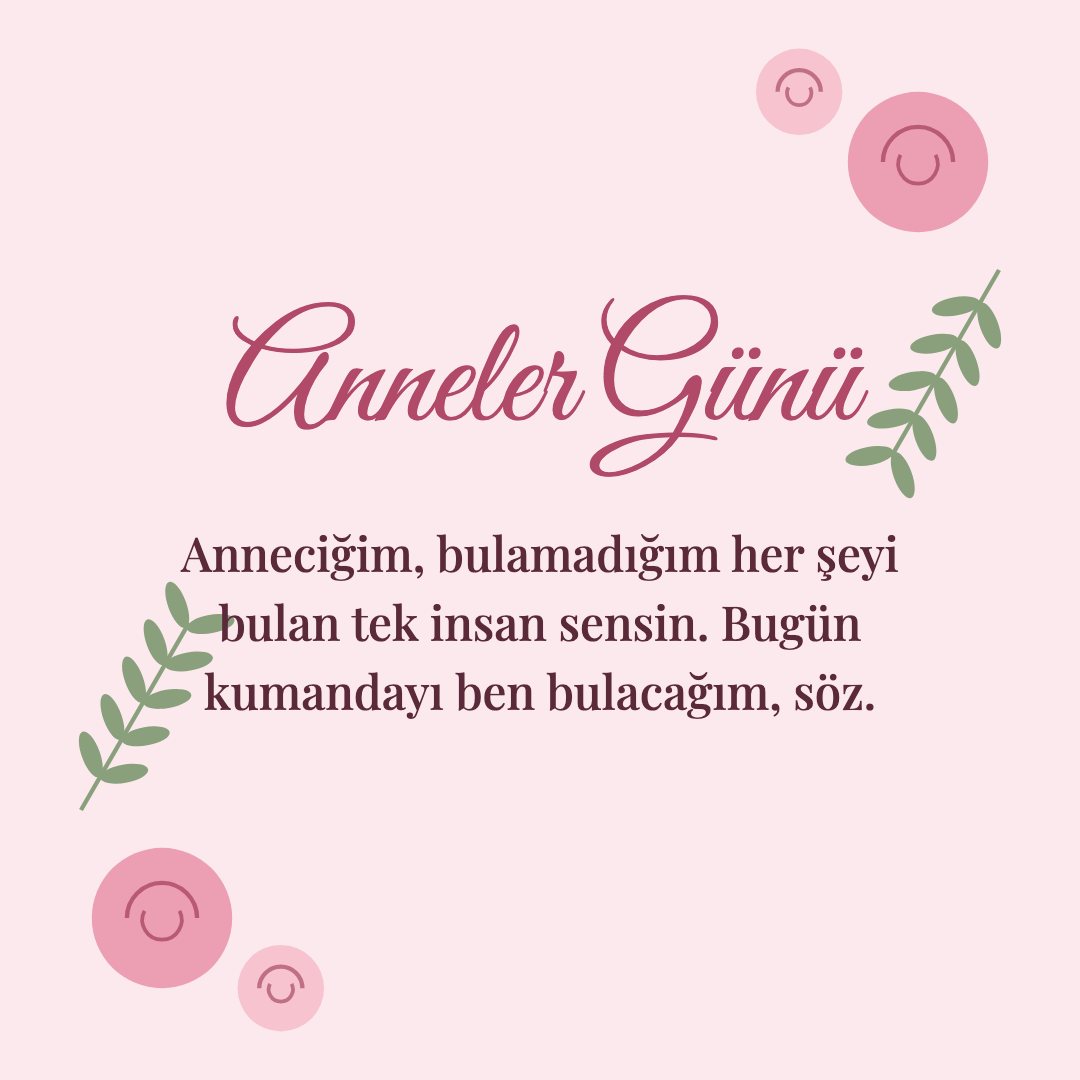 Anneler Günü resimli kart: Anneciğim, bulamadığım her şeyi bulan tek insan sensin. Bugün kumandayı ben bulacağım, söz.