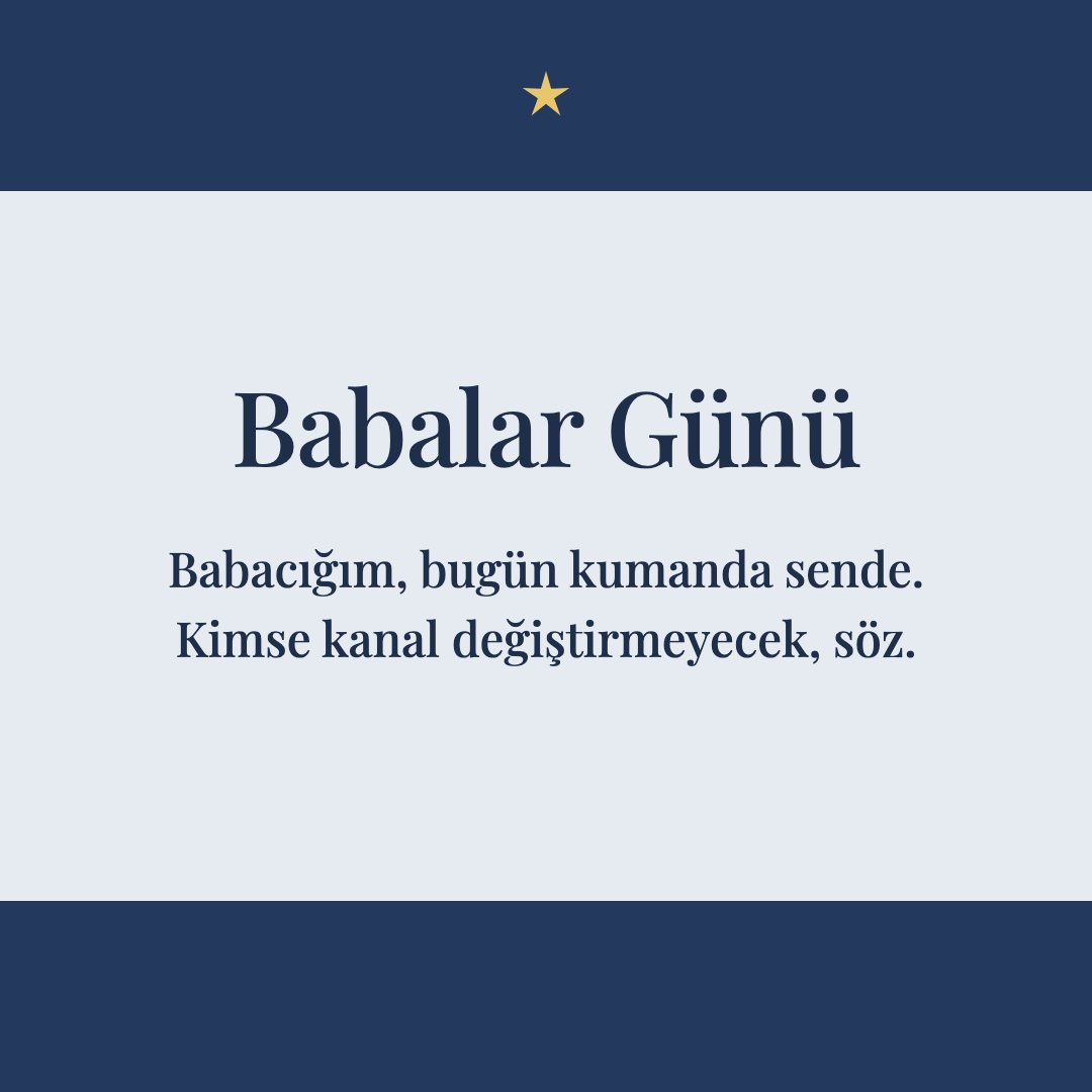 Babalar Günü resimli kart: Babacığım, bugün kumanda sende. Kimse kanal değiştirmeyecek, söz.