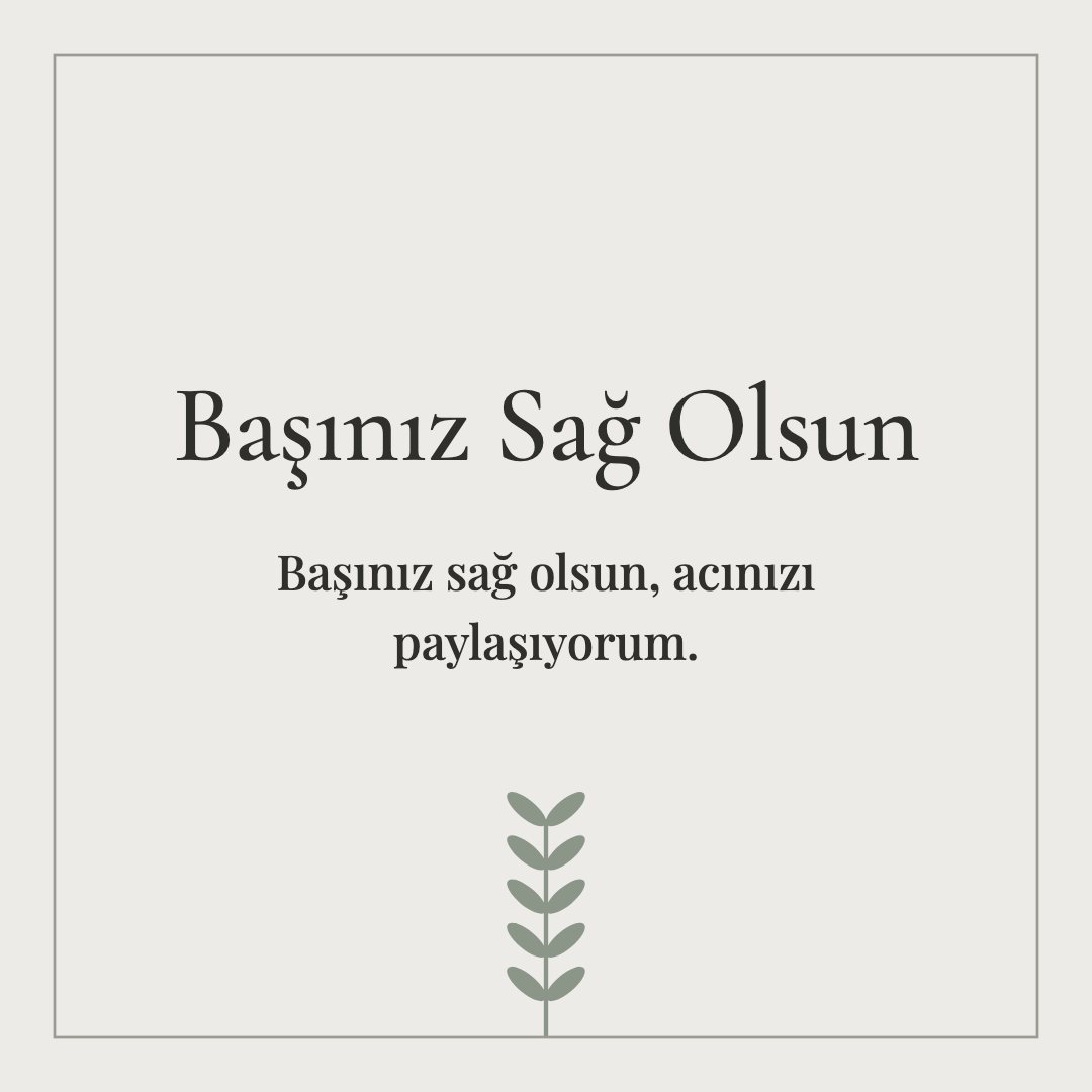Başınız Sağ Olsun resimli kart: Başınız sağ olsun, acınızı paylaşıyorum.