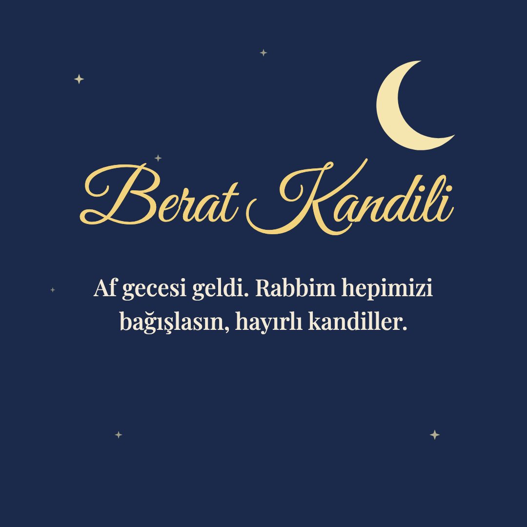 Berat Kandili resimli kart: Af gecesi geldi. Rabbim hepimizi bağışlasın, hayırlı kandiller.