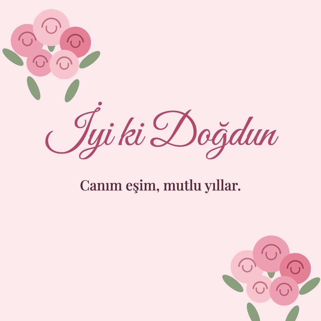 İyi ki Doğdun resimli kart: Canım eşim, mutlu yıllar.