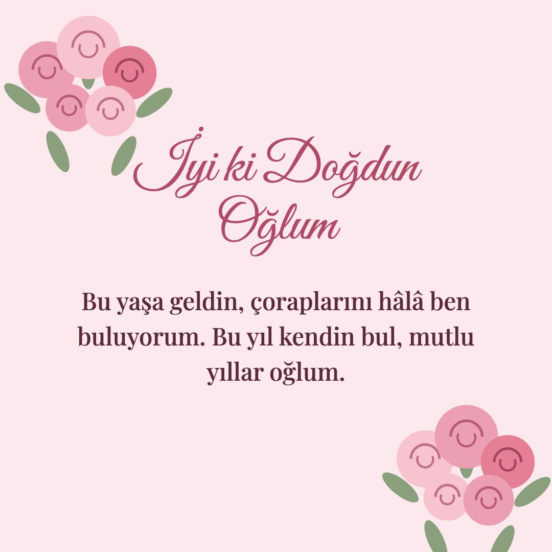 İyi ki Doğdun Oğlum resimli kart: Bu yaşa geldin, çoraplarını hâlâ ben buluyorum. Bu yıl kendin bul, mutlu yıllar oğlum.