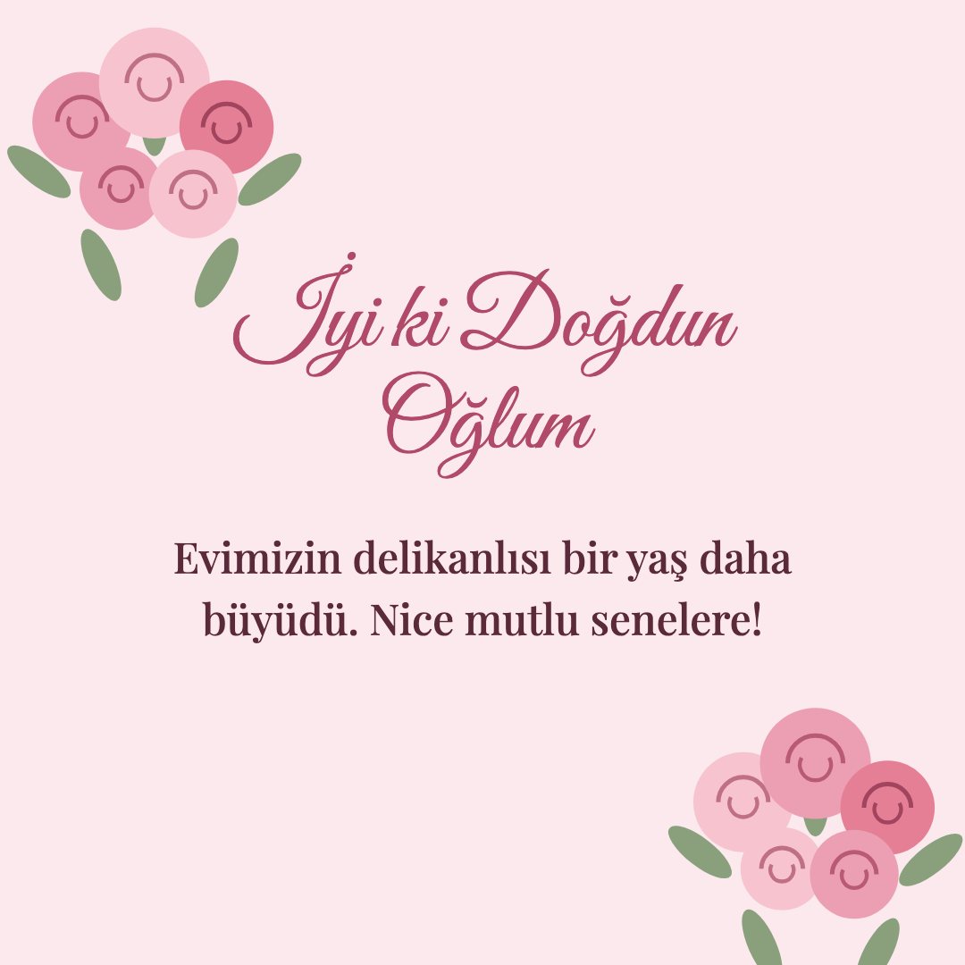 İyi ki Doğdun Oğlum resimli kart: Evimizin delikanlısı bir yaş daha büyüdü. Nice mutlu senelere!