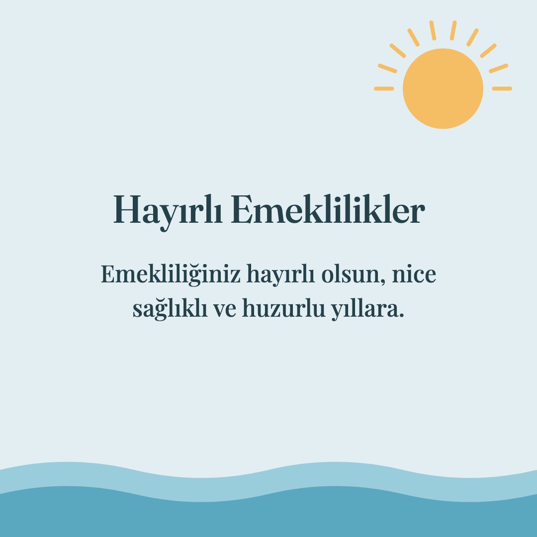 Hayırlı Emeklilikler resimli kart: Emekliliğiniz hayırlı olsun, nice sağlıklı ve huzurlu yıllara.