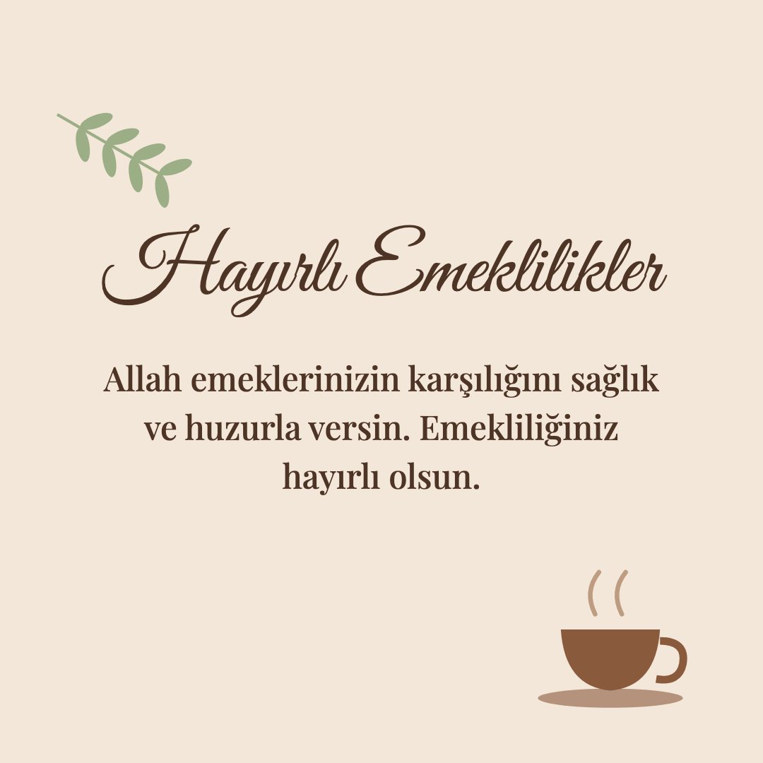 Hayırlı Emeklilikler resimli kart: Allah emeklerinizin karşılığını sağlık ve huzurla versin. Emekliliğiniz hayırlı olsun.
