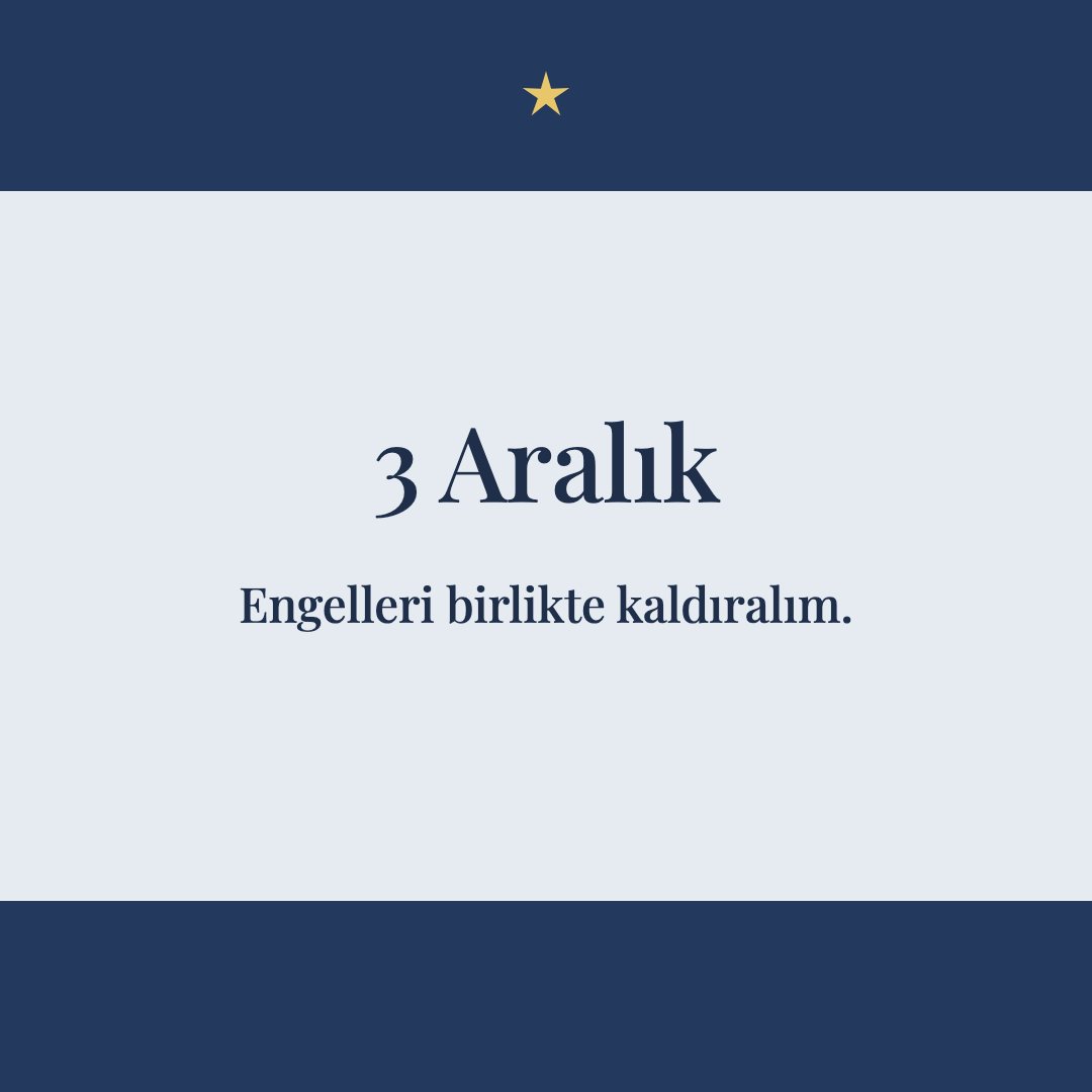 3 Aralık resimli kart: Engelleri birlikte kaldıralım.