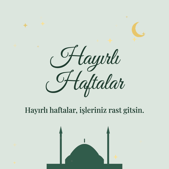 Hayırlı Haftalar hareketli (GIF) kart: Hayırlı haftalar, işleriniz rast gitsin.