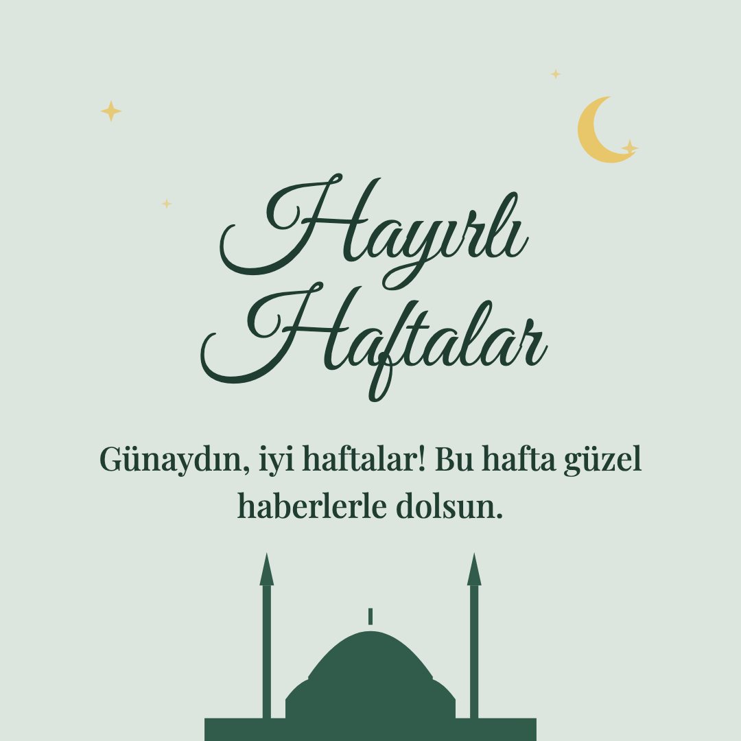 Hayırlı Haftalar resimli kart: Günaydın, iyi haftalar! Bu hafta güzel haberlerle dolsun.