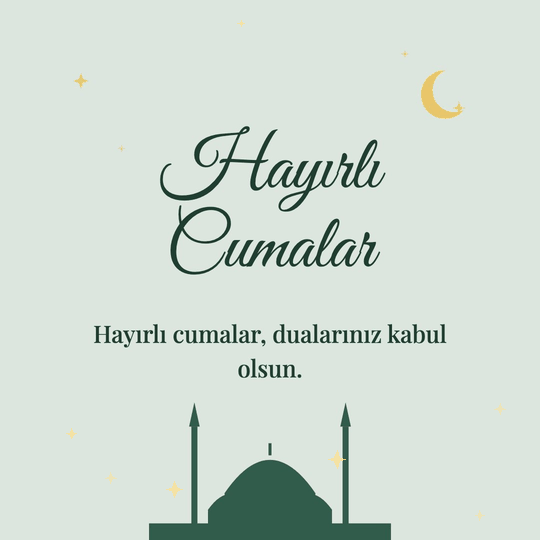 Hayırlı Cumalar hareketli (GIF) kart: Hayırlı cumalar, dualarınız kabul olsun.