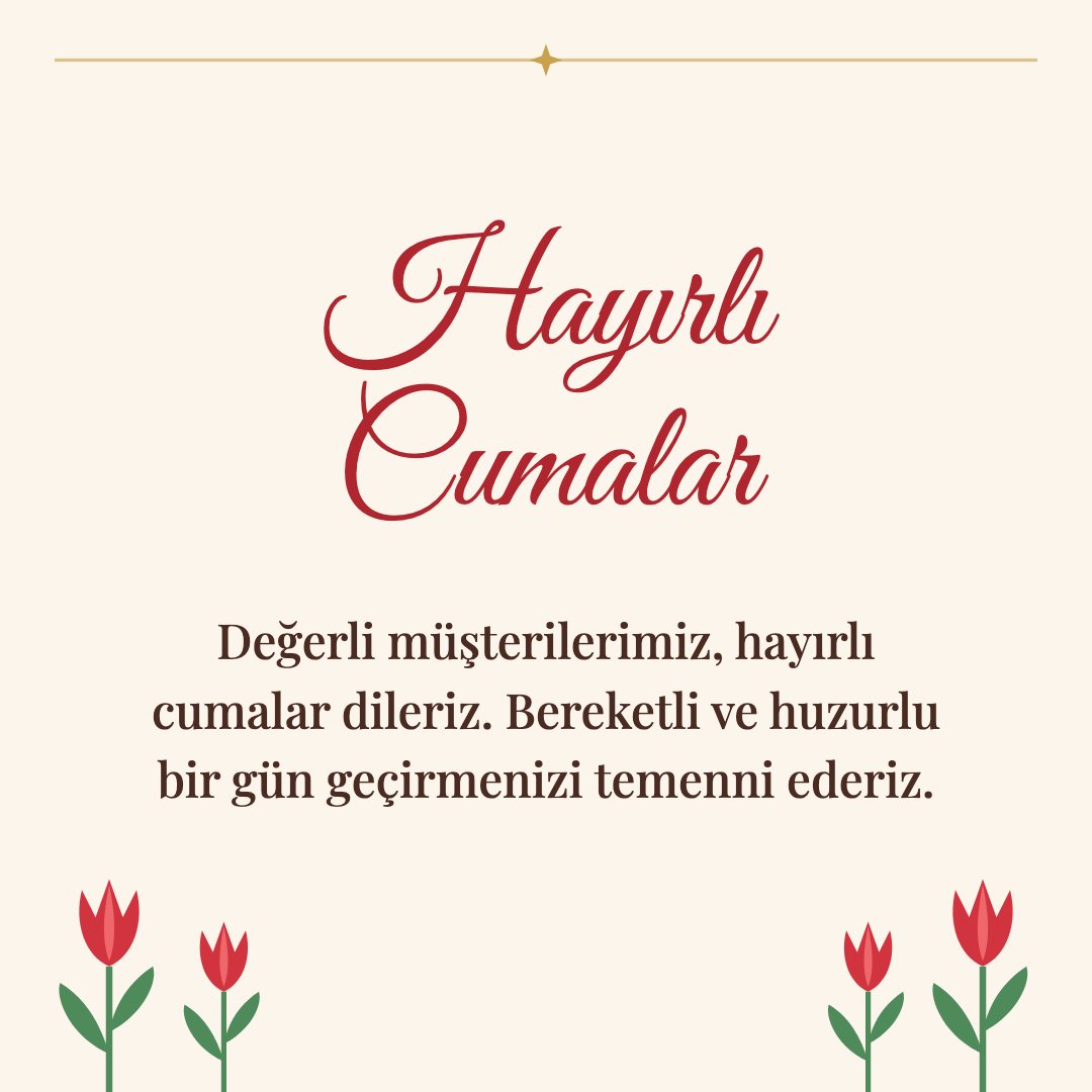 Hayırlı Cumalar resimli kart: Değerli müşterilerimiz, hayırlı cumalar dileriz. Bereketli ve huzurlu bir gün geçirmenizi temenni ederiz.