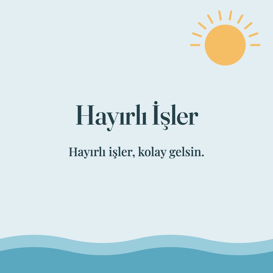 Hayırlı İşler resimli kart: Hayırlı işler, kolay gelsin.