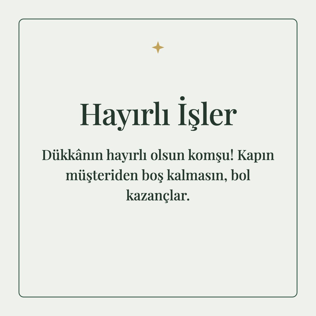 Hayırlı İşler resimli kart: Dükkânın hayırlı olsun komşu! Kapın müşteriden boş kalmasın, bol kazançlar.