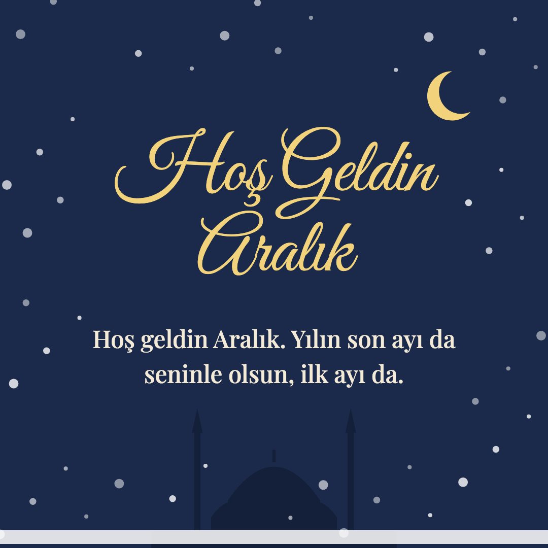 Hoş Geldin Aralık resimli kart: Hoş geldin Aralık. Yılın son ayı da seninle olsun, ilk ayı da.