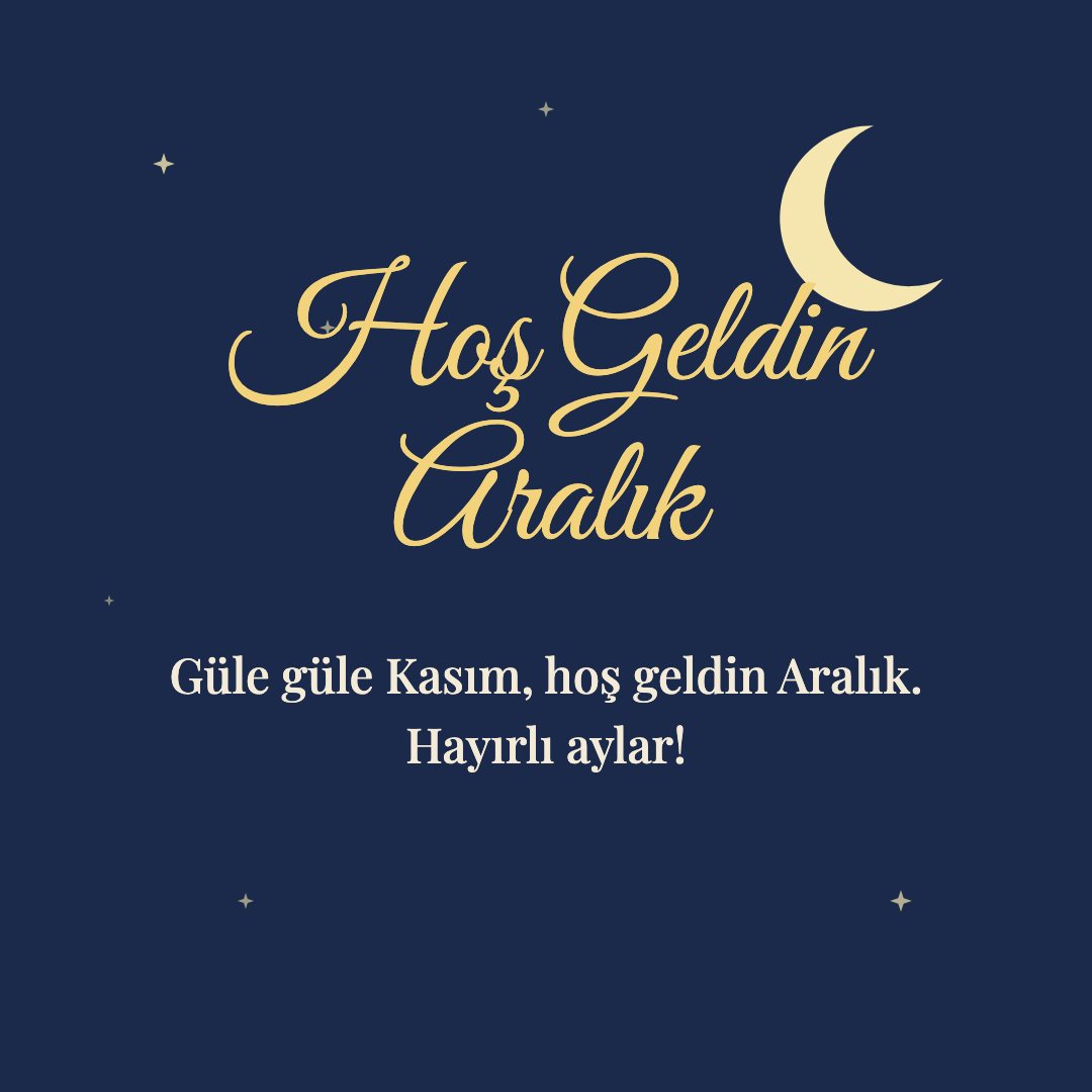 Hoş Geldin Aralık resimli kart: Güle güle Kasım, hoş geldin Aralık. Hayırlı aylar!