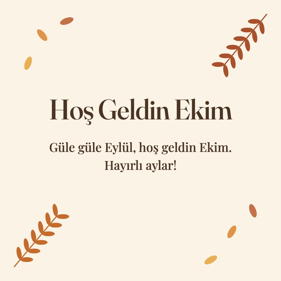 Hoş Geldin Ekim resimli kart: Güle güle Eylül, hoş geldin Ekim. Hayırlı aylar!