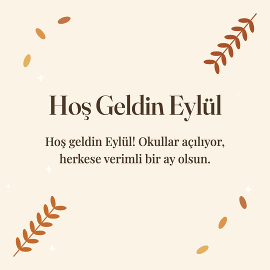 Hoş Geldin Eylül hareketli (GIF) kart: Hoş geldin Eylül! Okullar açılıyor, herkese verimli bir ay olsun.