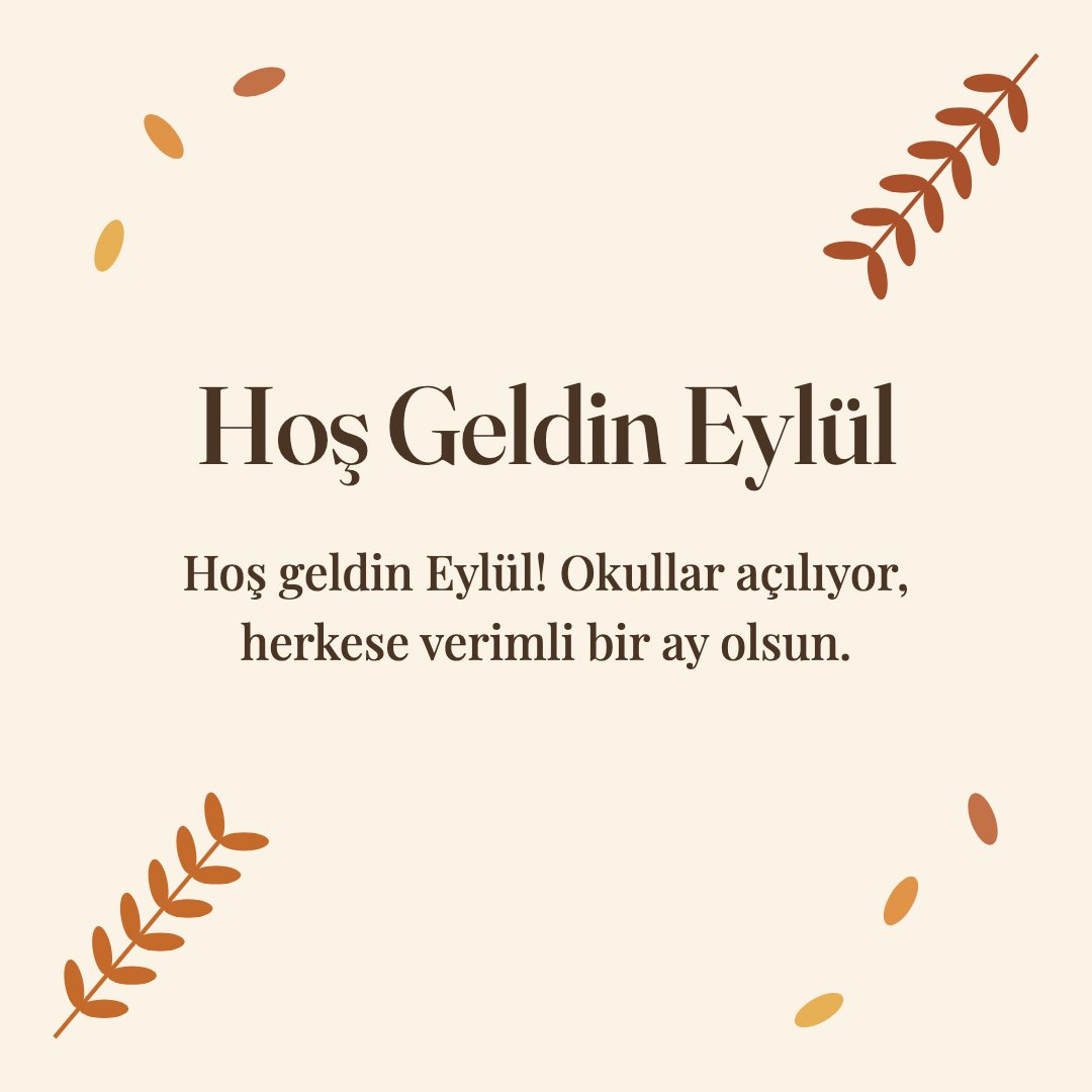 Hoş Geldin Eylül resimli kart: Hoş geldin Eylül! Okullar açılıyor, herkese verimli bir ay olsun.