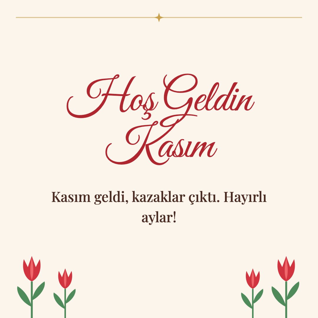 Hoş Geldin Kasım resimli kart: Kasım geldi, kazaklar çıktı. Hayırlı aylar!