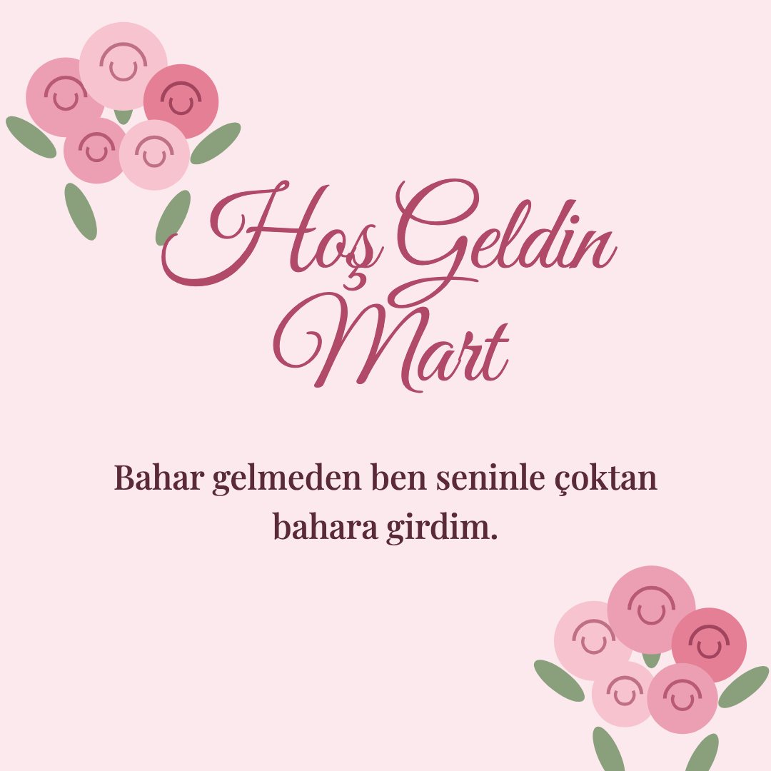 Hoş Geldin Mart resimli kart: Bahar gelmeden ben seninle çoktan bahara girdim.