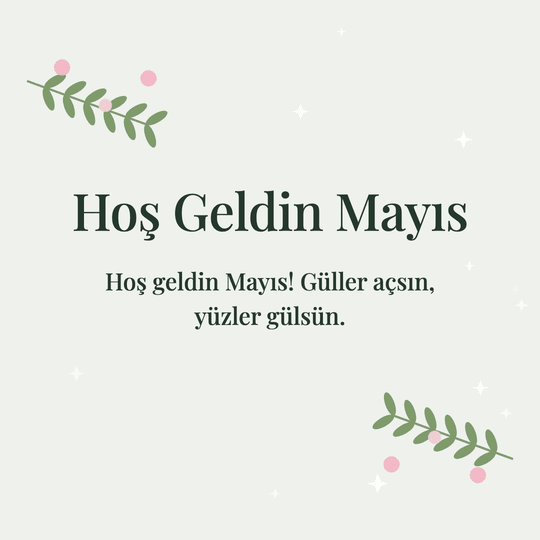 Hoş Geldin Mayıs hareketli (GIF) kart: Hoş geldin Mayıs! Güller açsın, yüzler gülsün.