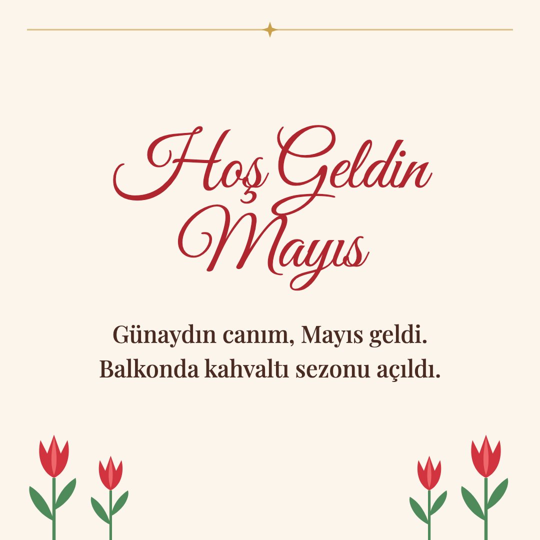 Hoş Geldin Mayıs resimli kart: Günaydın canım, Mayıs geldi. Balkonda kahvaltı sezonu açıldı.