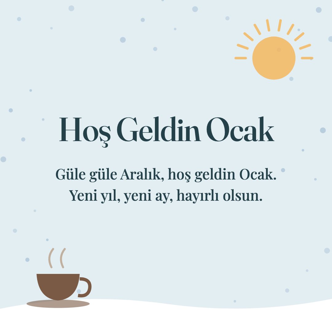 Hoş Geldin Ocak resimli kart: Güle güle Aralık, hoş geldin Ocak. Yeni yıl, yeni ay, hayırlı olsun.