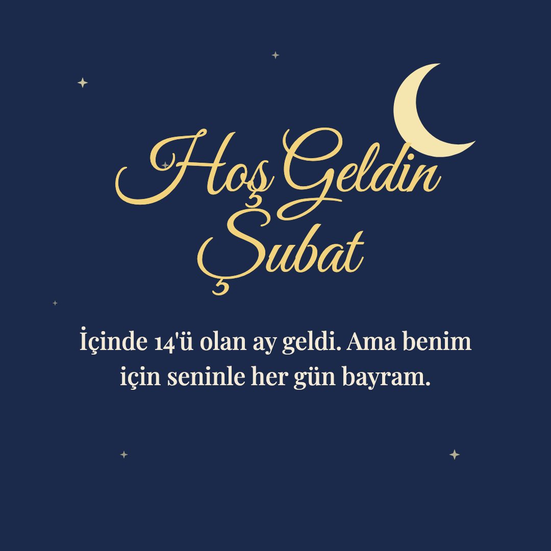 Hoş Geldin Şubat resimli kart: İçinde 14'ü olan ay geldi. Ama benim için seninle her gün bayram.
