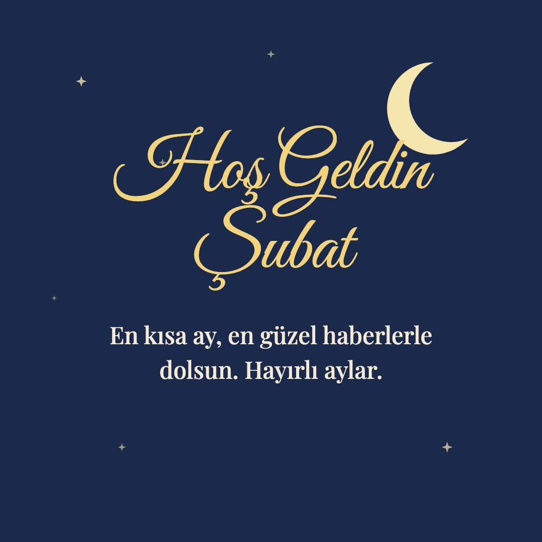 Hoş Geldin Şubat resimli kart: En kısa ay, en güzel haberlerle dolsun. Hayırlı aylar.