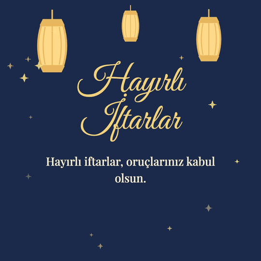 Hayırlı İftarlar hareketli (GIF) kart: Hayırlı iftarlar, oruçlarınız kabul olsun.