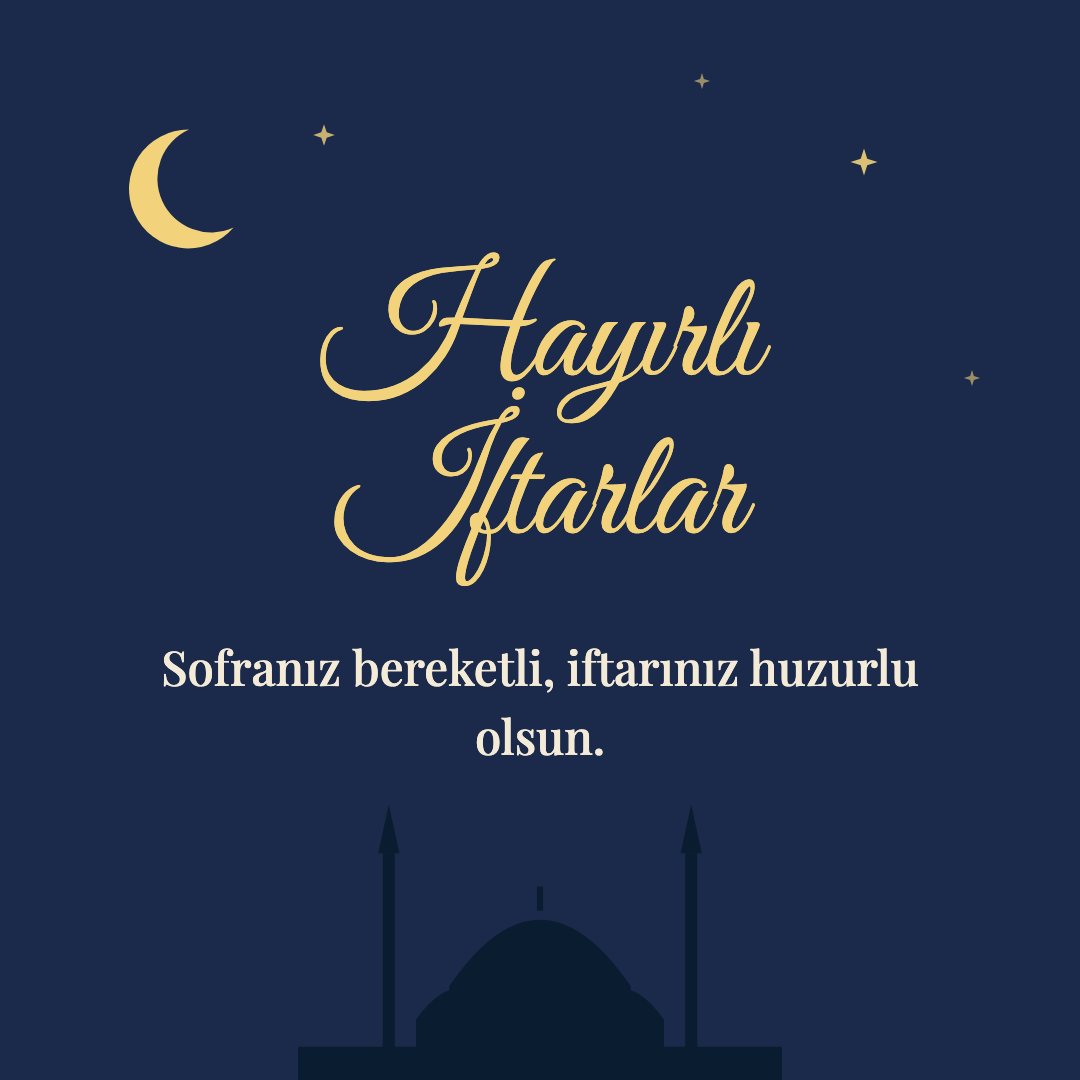 Hayırlı İftarlar resimli kart: Sofranız bereketli, iftarınız huzurlu olsun.