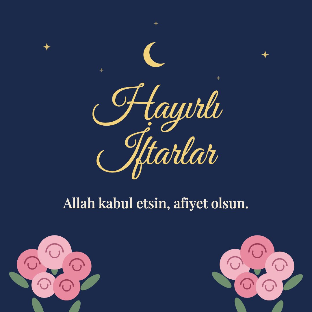 Hayırlı İftarlar resimli kart: Allah kabul etsin, afiyet olsun.
