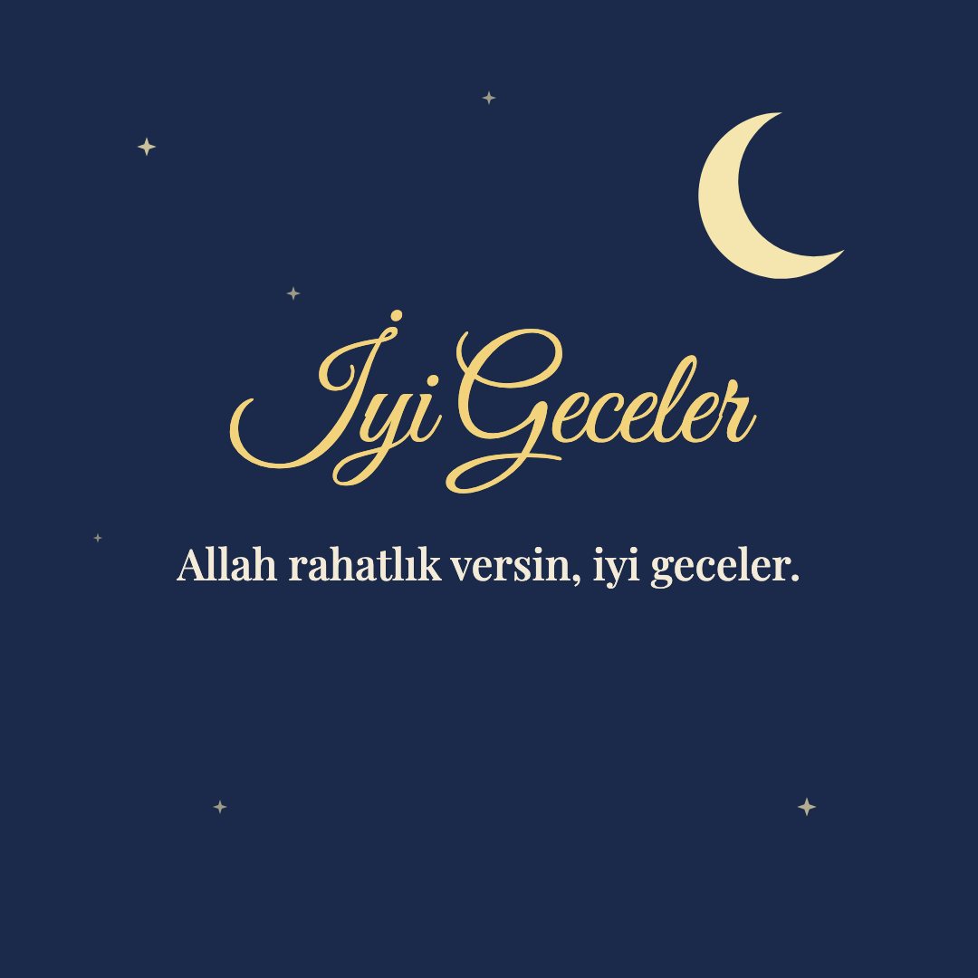 İyi Geceler resimli kart: Allah rahatlık versin, iyi geceler.