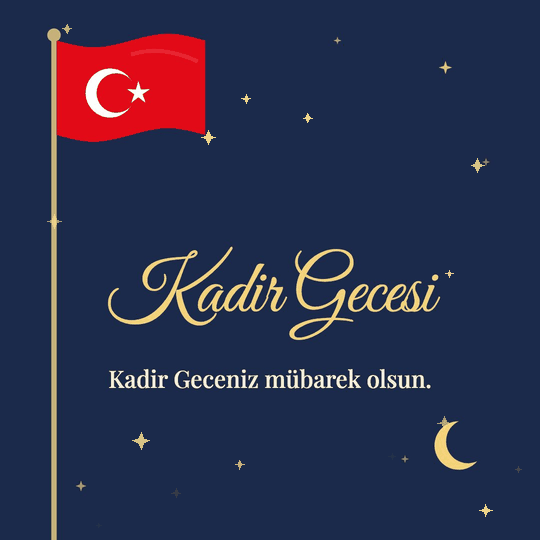 Kadir Gecesi hareketli (GIF) kart: Kadir Geceniz mübarek olsun.