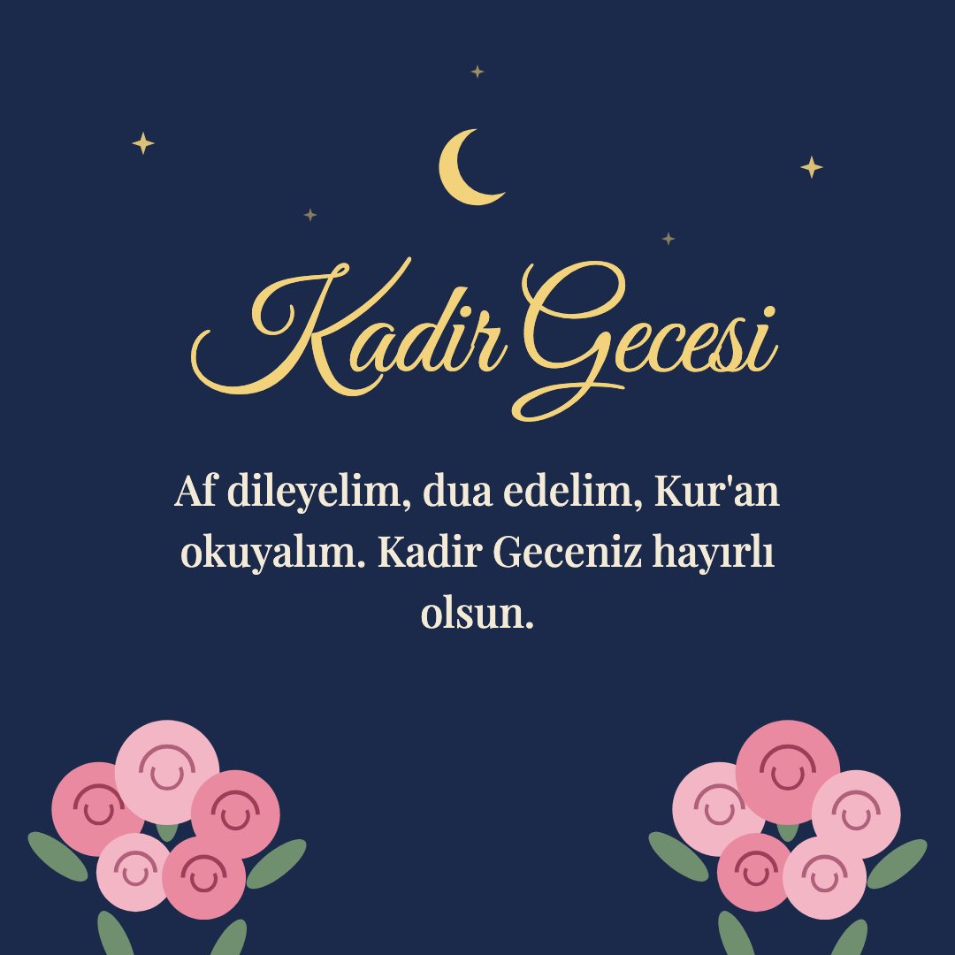 Kadir Gecesi resimli kart: Af dileyelim, dua edelim, Kur'an okuyalım. Kadir Geceniz hayırlı olsun.