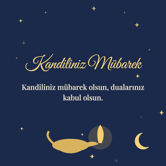 Kandiliniz Mübarek hareketli (GIF) kart: Kandiliniz mübarek olsun, dualarınız kabul olsun.