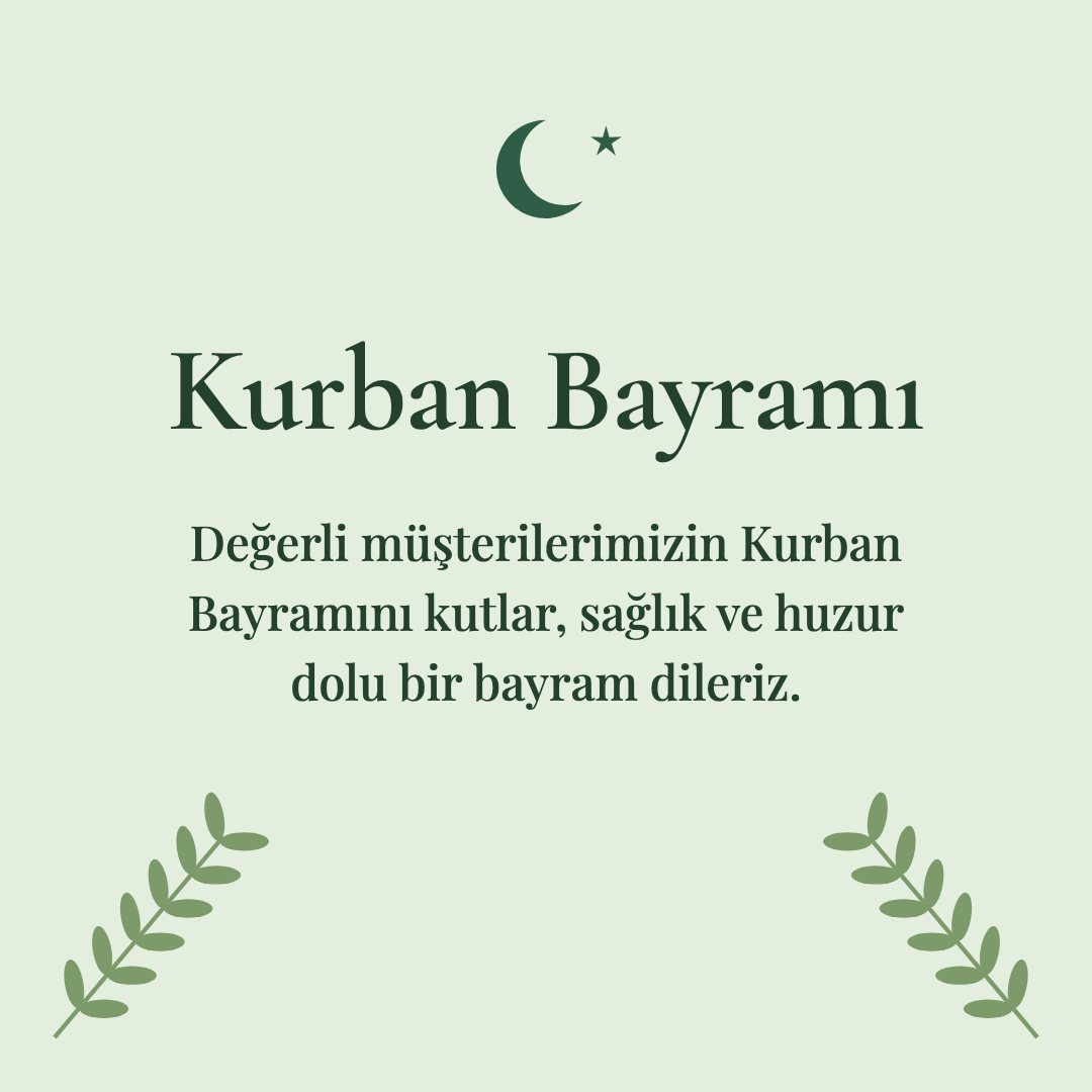 Kurban Bayramı resimli kart: Değerli müşterilerimizin Kurban Bayramını kutlar, sağlık ve huzur dolu bir bayram dileriz.