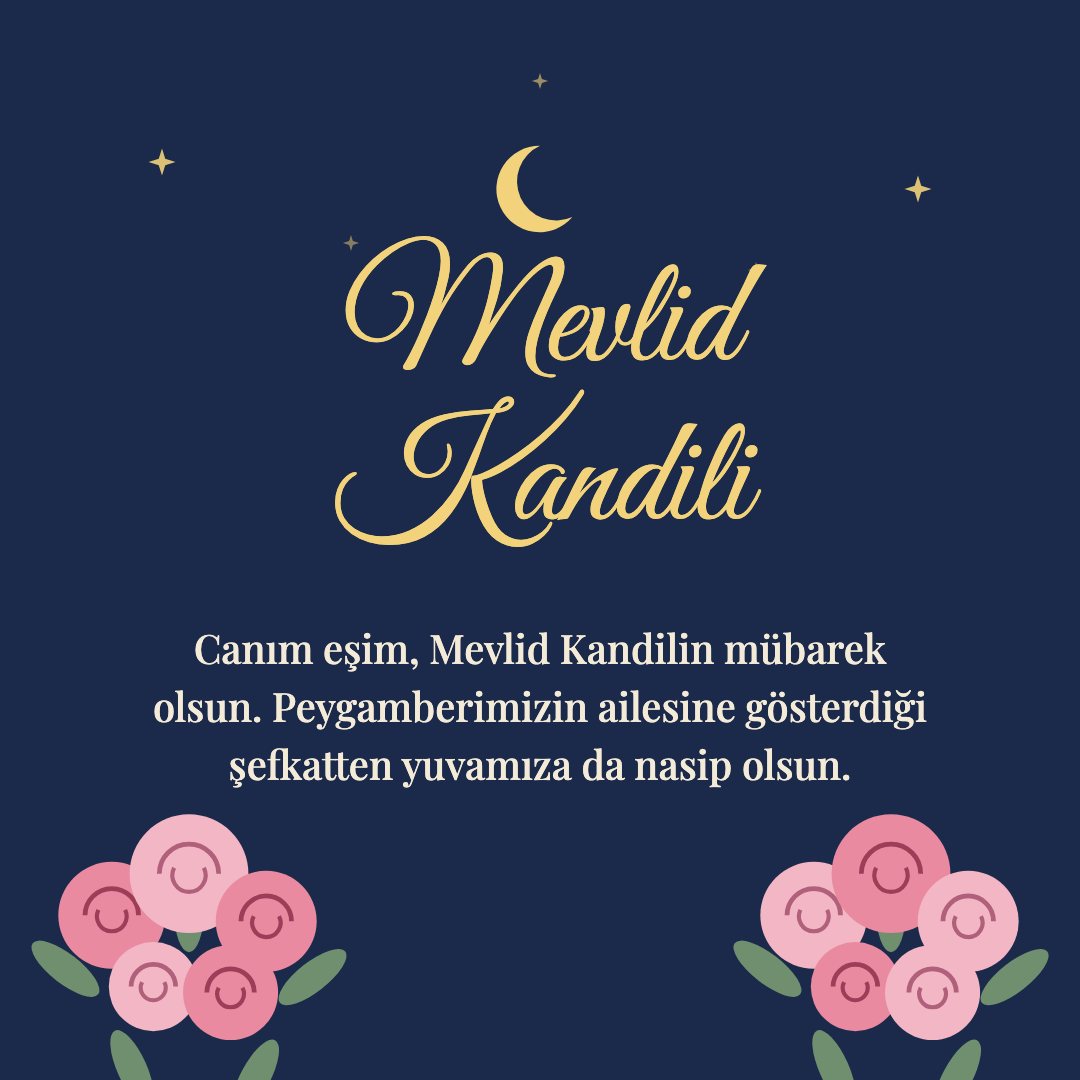 Mevlid Kandili resimli kart: Canım eşim, Mevlid Kandilin mübarek olsun. Peygamberimizin ailesine gösterdiği şefkatten yuvamıza da nasip olsun.