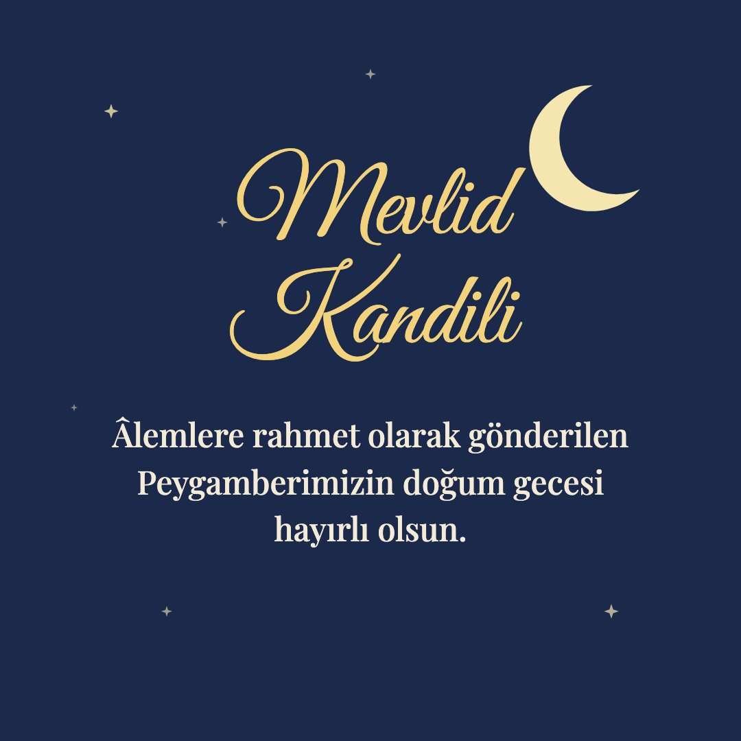 Mevlid Kandili resimli kart: Âlemlere rahmet olarak gönderilen Peygamberimizin doğum gecesi hayırlı olsun.
