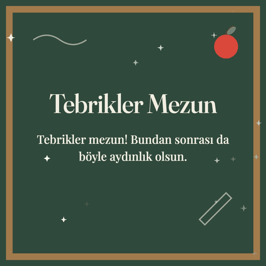 Tebrikler Mezun hareketli (GIF) kart: Tebrikler mezun! Bundan sonrası da böyle aydınlık olsun.