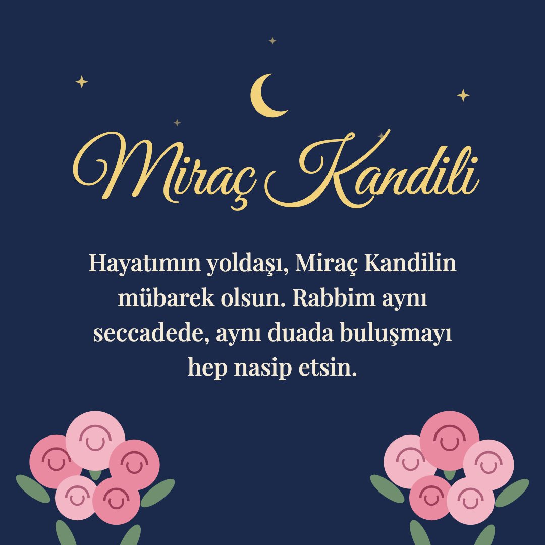 Miraç Kandili resimli kart: Hayatımın yoldaşı, Miraç Kandilin mübarek olsun. Rabbim aynı seccadede, aynı duada buluşmayı hep nasip etsin.