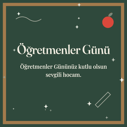 Öğretmenler Günü hareketli (GIF) kart: Öğretmenler Gününüz kutlu olsun sevgili hocam.