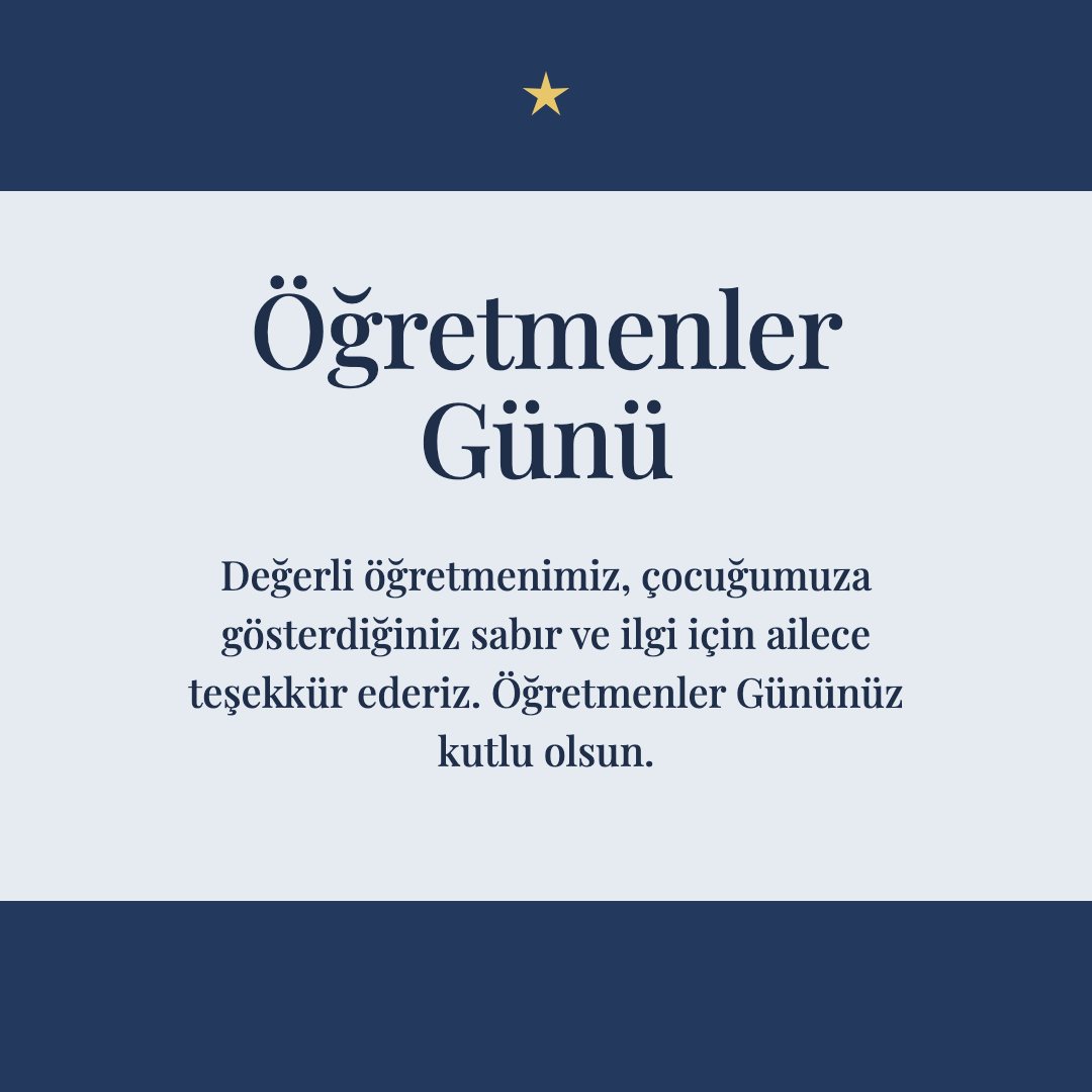 Öğretmenler Günü resimli kart: Değerli öğretmenimiz, çocuğumuza gösterdiğiniz sabır ve ilgi için ailece teşekkür ederiz. Öğretmenler Gününüz kutlu olsun.