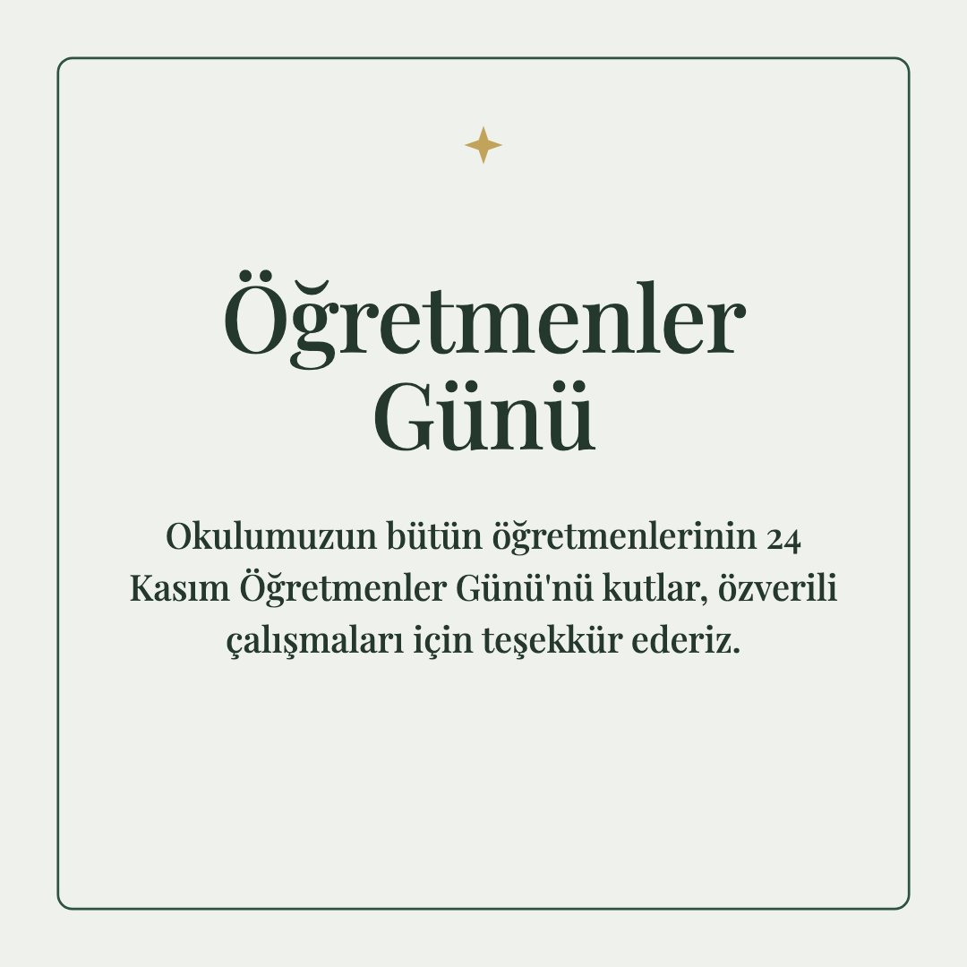 Öğretmenler Günü resimli kart: Okulumuzun bütün öğretmenlerinin 24 Kasım Öğretmenler Günü'nü kutlar, özverili çalışmaları için teşekkür ederiz.