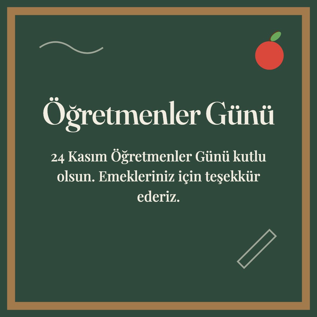 Öğretmenler Günü resimli kart: 24 Kasım Öğretmenler Günü kutlu olsun. Emekleriniz için teşekkür ederiz.