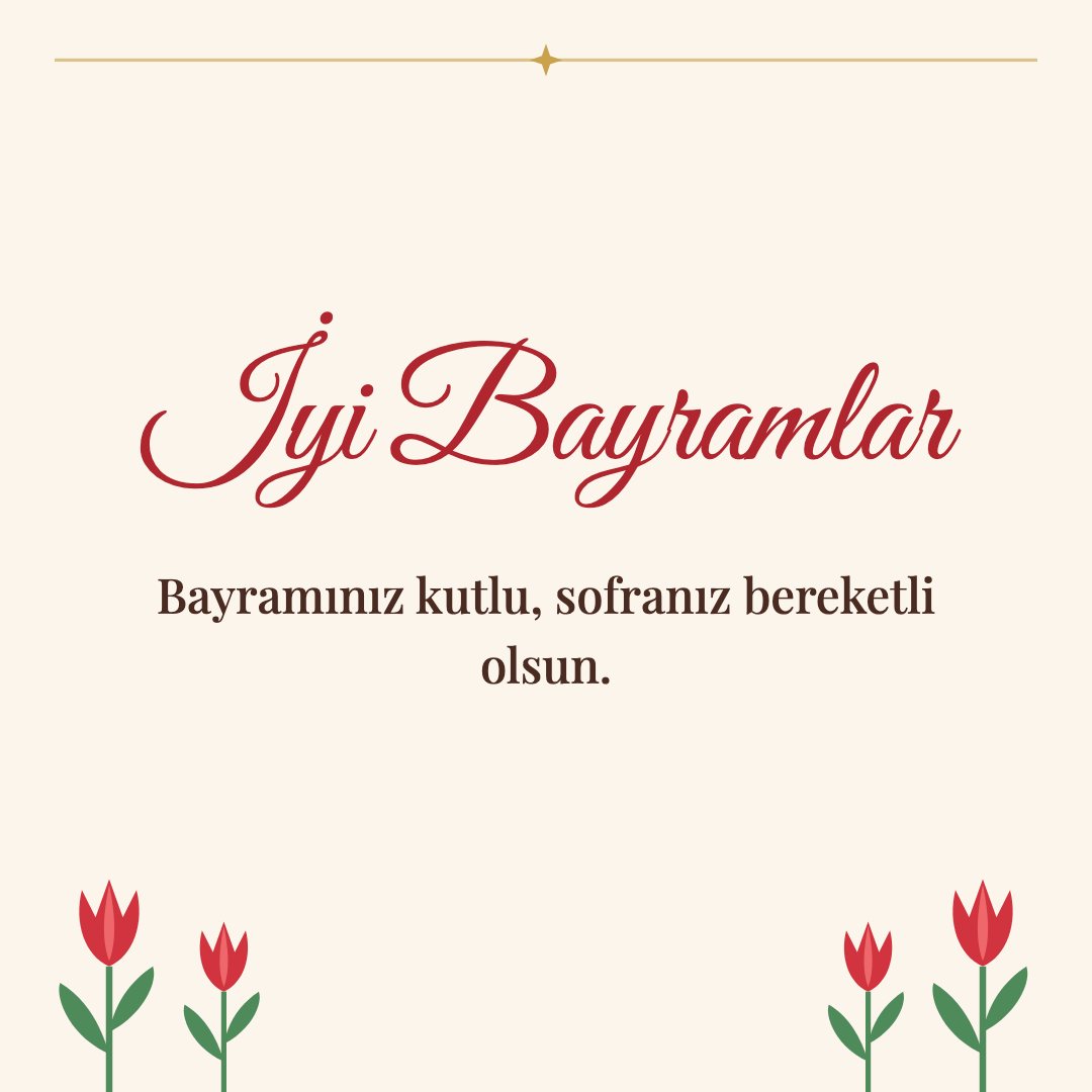 İyi Bayramlar resimli kart: Bayramınız kutlu, sofranız bereketli olsun.