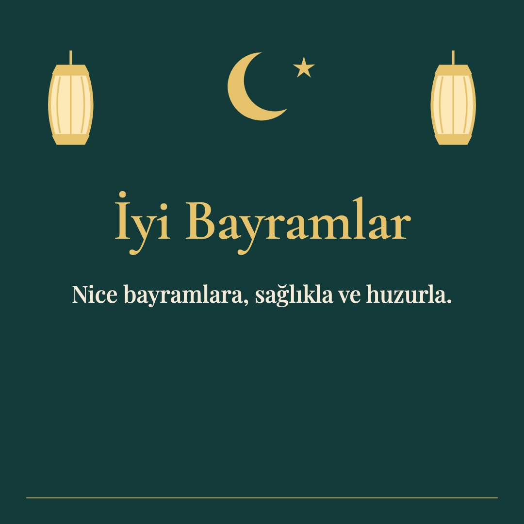 İyi Bayramlar resimli kart: Nice bayramlara, sağlıkla ve huzurla.