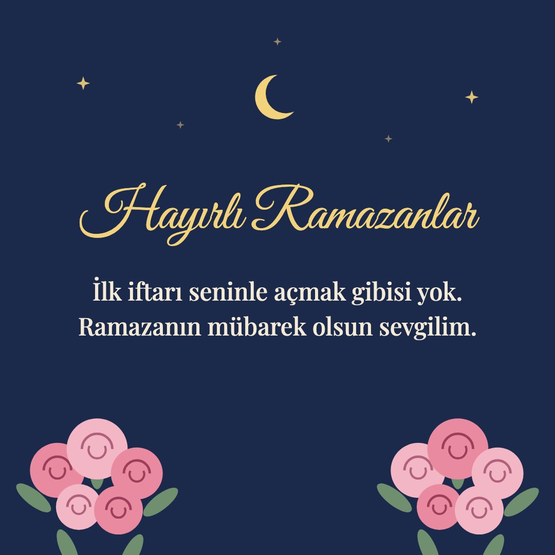 Hayırlı Ramazanlar resimli kart: İlk iftarı seninle açmak gibisi yok. Ramazanın mübarek olsun sevgilim.