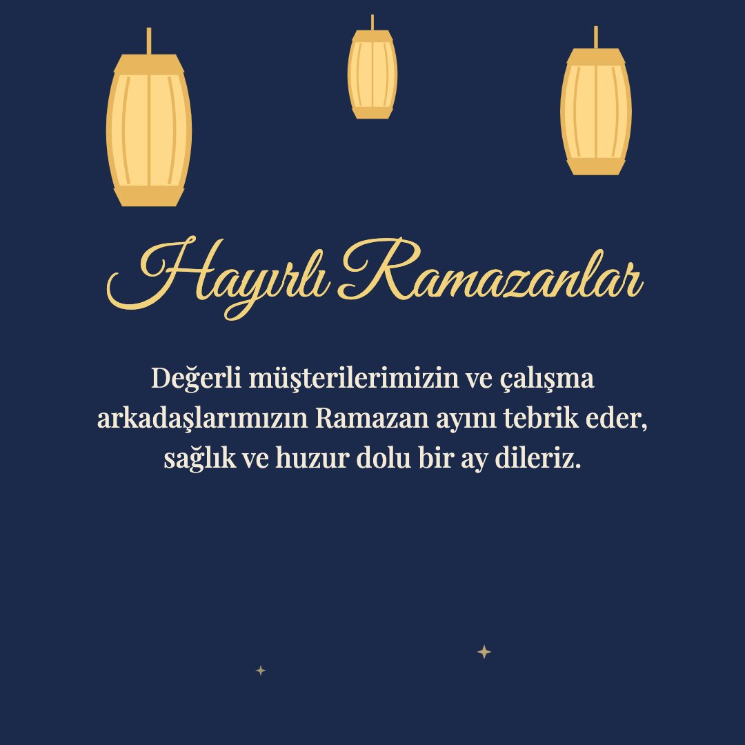 Hayırlı Ramazanlar resimli kart: Değerli müşterilerimizin ve çalışma arkadaşlarımızın Ramazan ayını tebrik eder, sağlık ve huzur dolu bir ay dileriz.